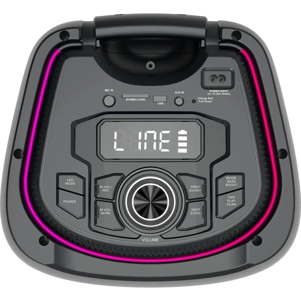 Imagem 4 de 4 do produto Caixa De Som Sumay Cap49 Energy Box 1600w Bluetooth Preta