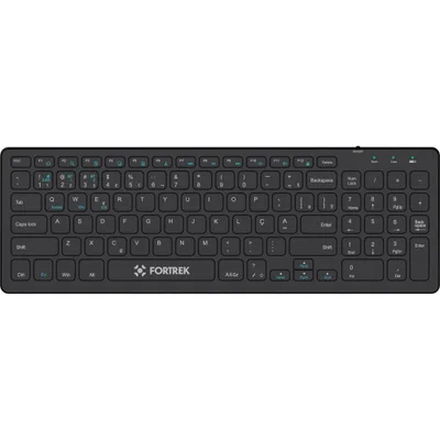 Teclado Sem Fio Office Fortrek Kb11 Full Bluetooth Preto
