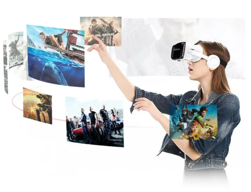 Imagem 2 de 4 do produto Oculos Vr Realidade Virtual 3d Com Fone De Ouvido Bluetooth Shinecon