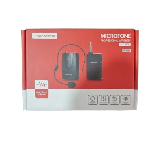 Imagem 2 de 4 do produto Microfone Lapela Sem Fio Tomate Mt-2205 Dinâmico Fone De Ouvido