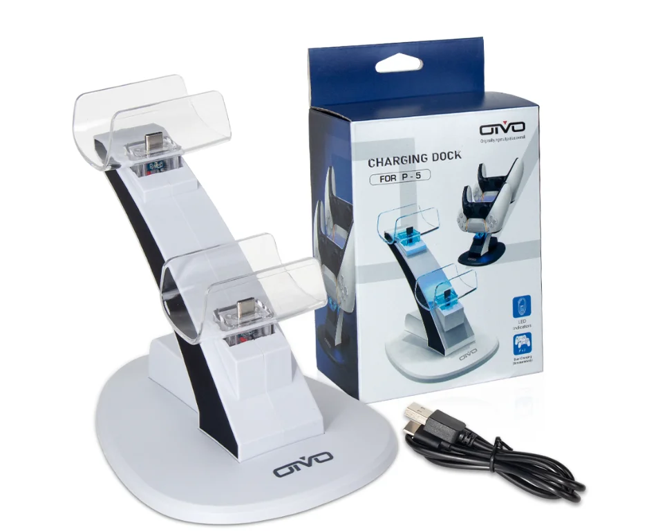 Imagem 2 de 4 do produto Estação Carregamento Controle Ps5 Dual Carregador Usb Dock