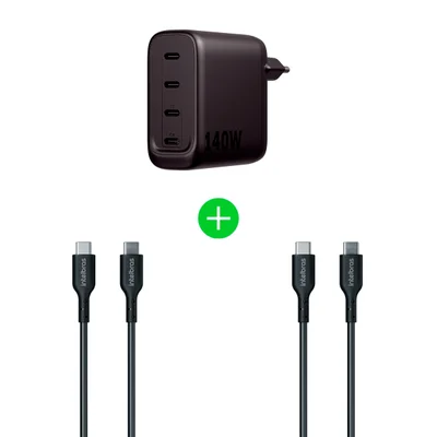 Kit Carregador Turbo Ec 40 Com 2 Cabos Usb-c Intelbras