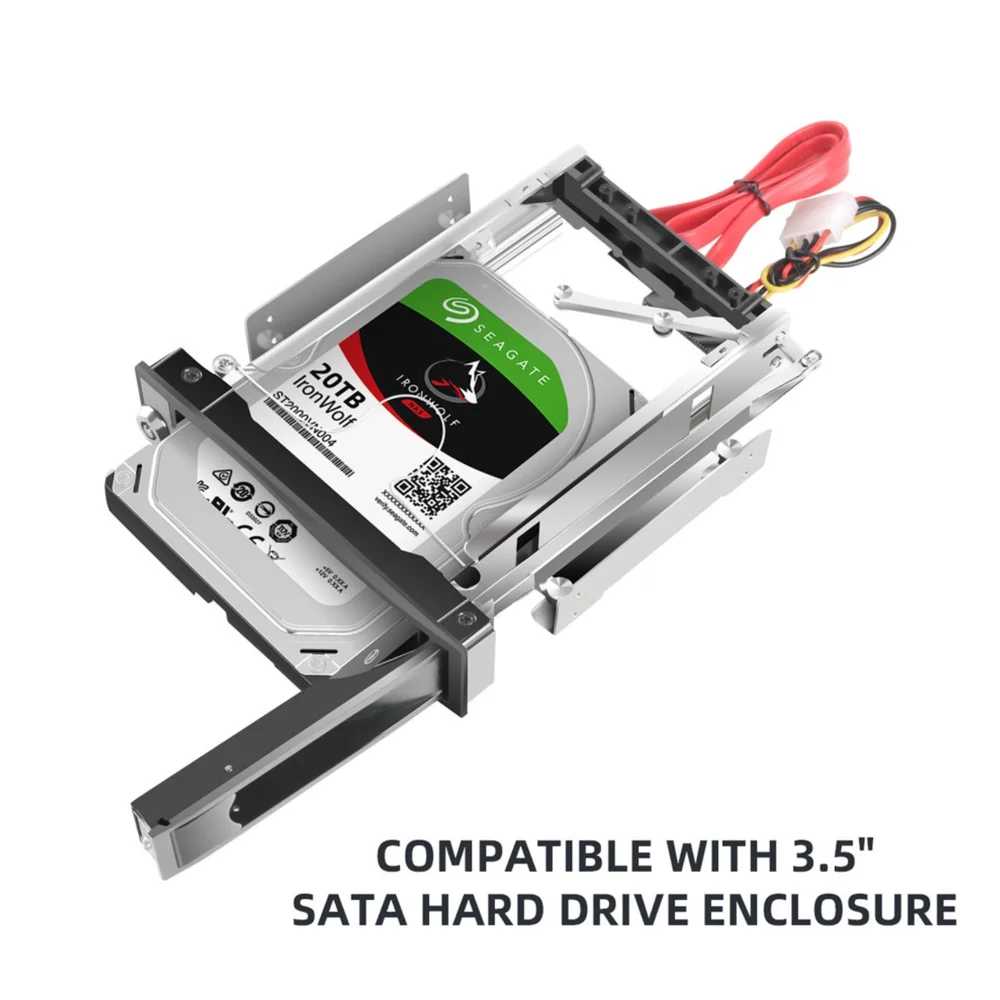 Imagem 2 de 5 do produto Adaptador Gaveta Rack Hd 3.5" Sata Baia Frontal - Maiwo