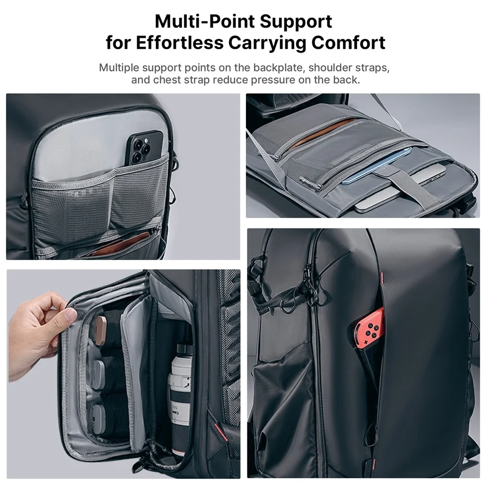 Imagem 2 de 5 do produto Mochila Profissional Câmera Ulanzi 22l Equipamento Foto