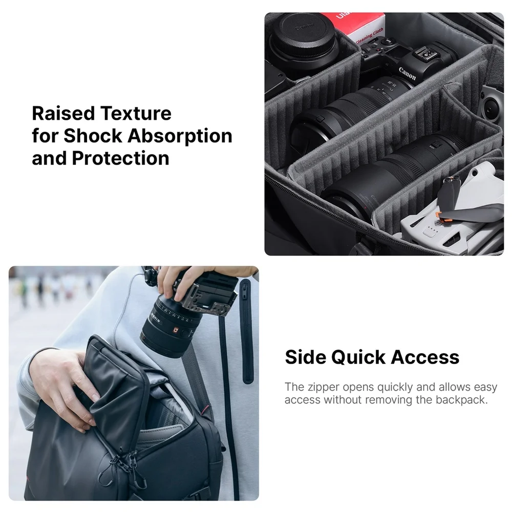 Imagem 5 de 5 do produto Mochila Profissional Câmera Ulanzi 22l Equipamento Foto