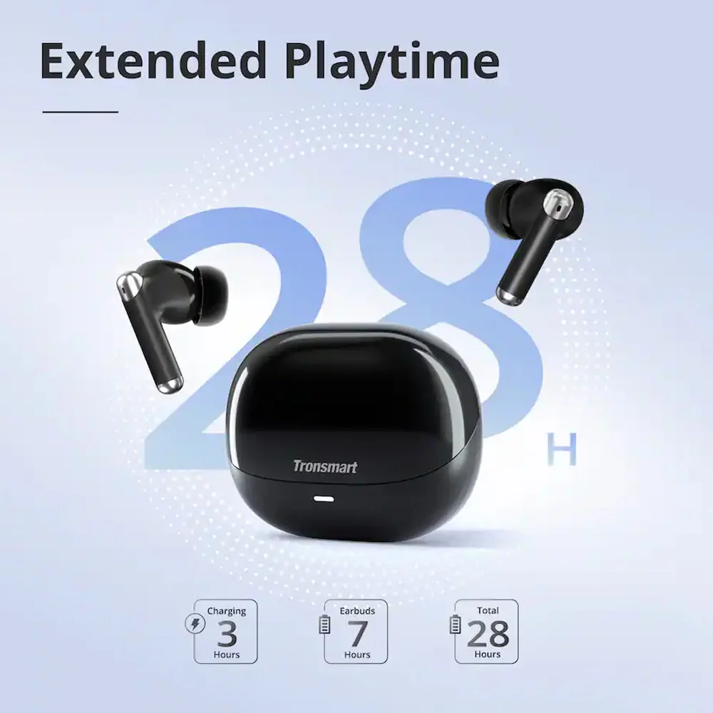 Imagem 5 de 5 do produto Fone De Ouvido Sem Fio Tronsmart Sounfii R4 Bluetooth 5.3 Preto