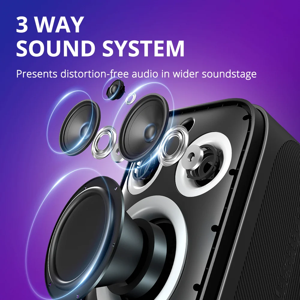 Imagem 3 de 5 do produto Caixa Som Tronsmart Speaker Halo 200 Portátil 120w Preto