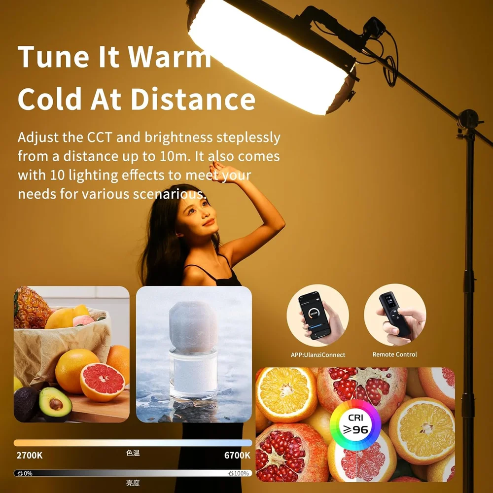 Imagem 3 de 5 do produto Ulanzi Al60 Luz Tubo LED 60w Portátil Para Fotografia