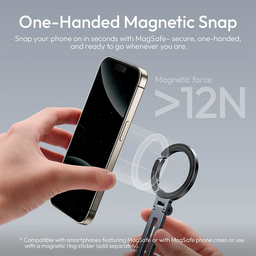 Suporte Magnético Ulanzi Ma07 Maglock 1/4 Sapata Fria