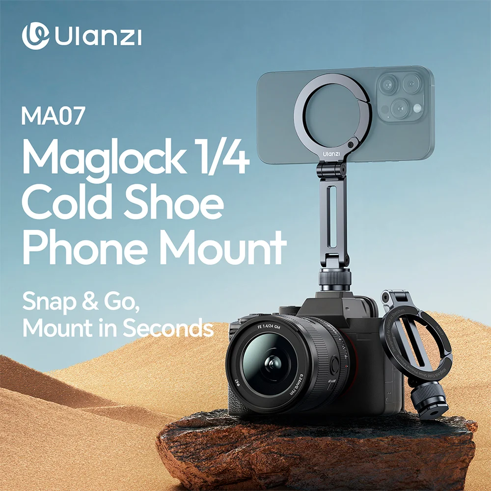 Suporte Magnético Ulanzi Ma07 Maglock 1/4 Sapata Fria