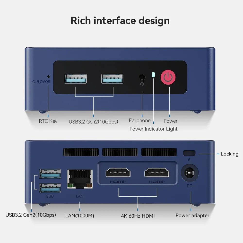 Imagem 2 de 5 do produto Beelink Mini PC Mini S13 N150 16gb 1TB SSD WINDOWS 11