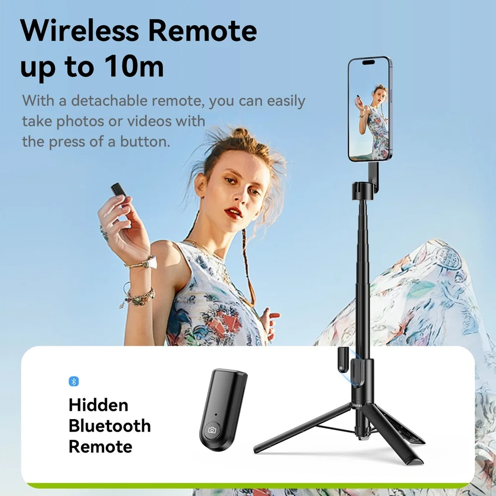 Imagem 4 de 5 do produto Ulanzi Tripé Pau De Selfie Magnético 54' Pro Android/ios
