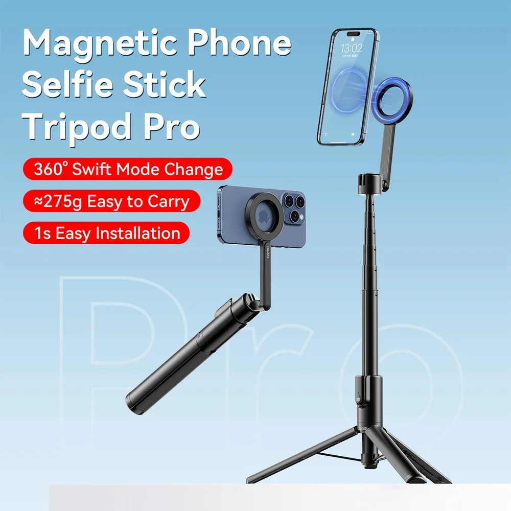 Imagem 5 de 5 do produto Ulanzi Tripé Pau De Selfie Magnético 54' Pro Android/ios