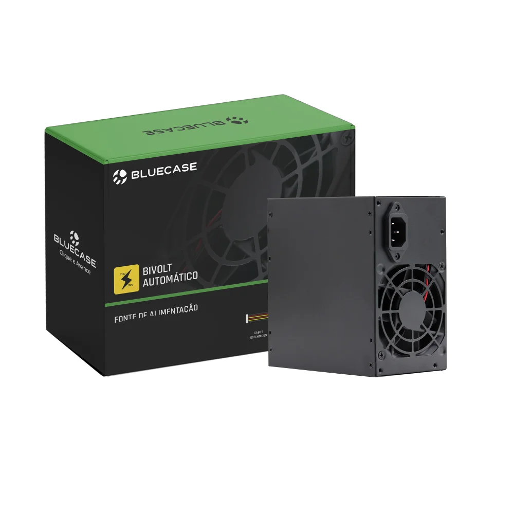 Fonte Atx 350w Real C/ Cabo Automático 8 Pinos 4+4 Preto