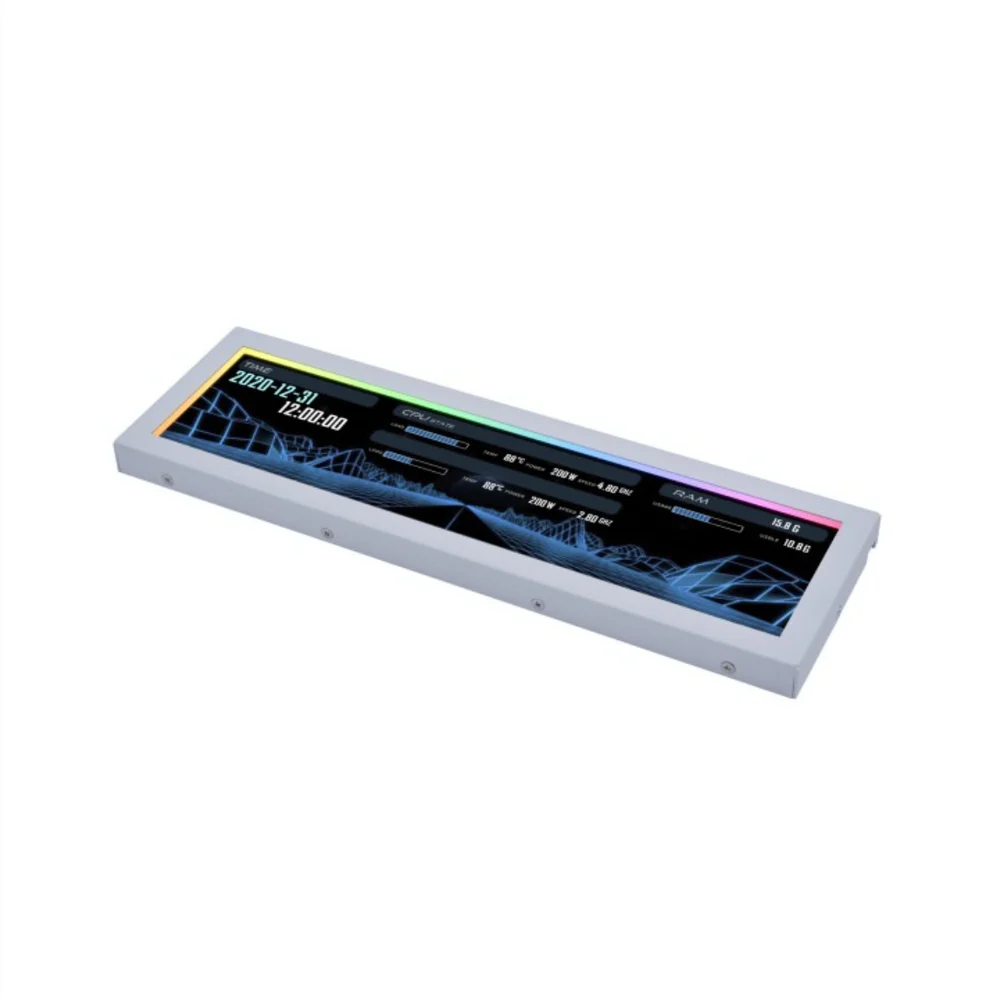 Imagem 2 de 5 do produto Tela Para Gabinete Lian Li Us88v1, Universal Screen, 8.8", White - Sm088w
