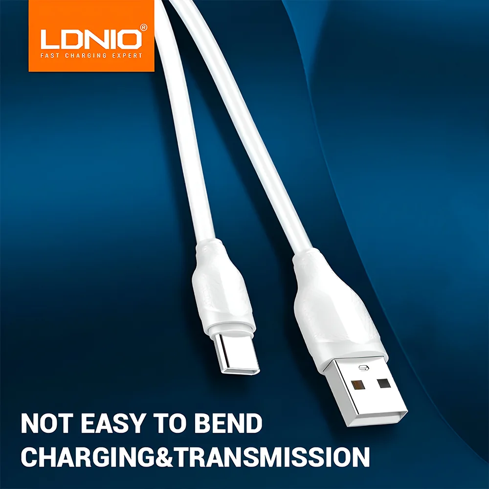 Imagem 5 de 5 do produto Cabo Usb A Pra Usb C Ldnio Carregamento Rápido 1m Branco