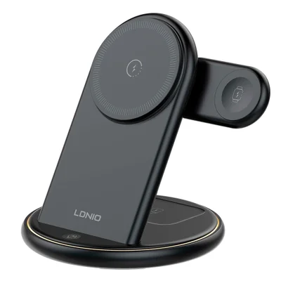 Carregador Sem Fio 5 Em 1 Ldnio WL02 Inducao QI 15W Preto
