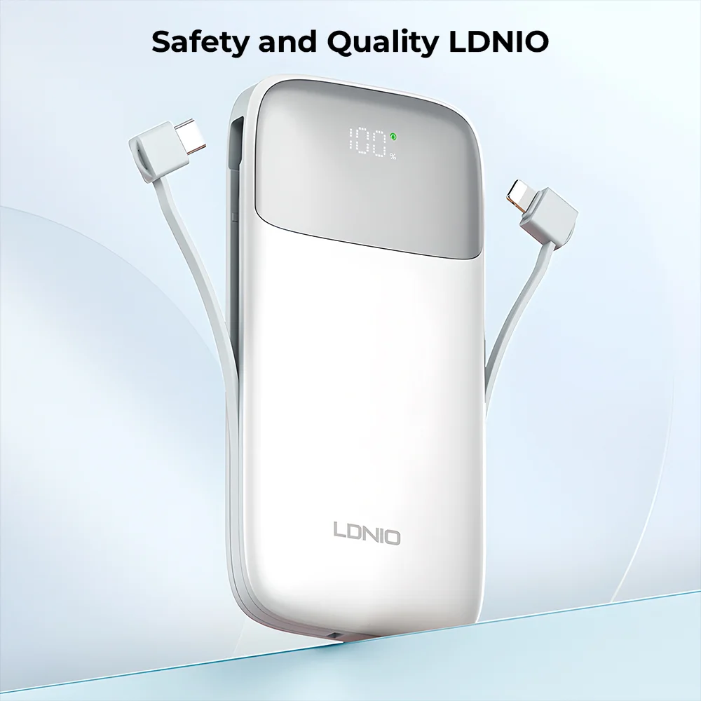 Imagem 3 de 5 do produto Ldnio Power Bank 20000mah Carregamento Rápido Pd Qc3.0