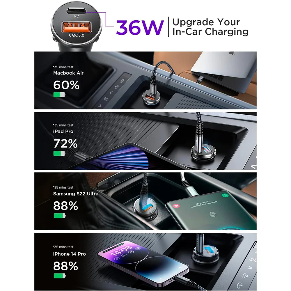 Imagem 4 de 5 do produto Carregador Lisen 54w Usb A/c Iphone 15/android 2un