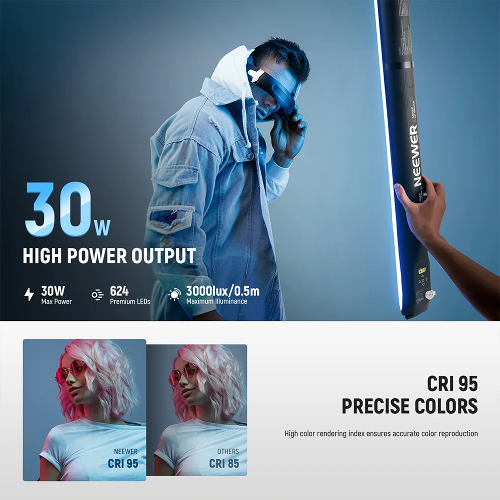 Imagem 4 de 5 do produto Neewer Bastão Luz Vídeo LED Tubo Handheld RGB Inflável