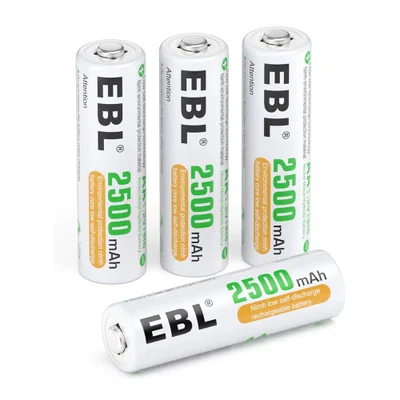 Pilhas Aa Recarregáveis Ebl 2500mah Ni-mh Pack 4 Peças