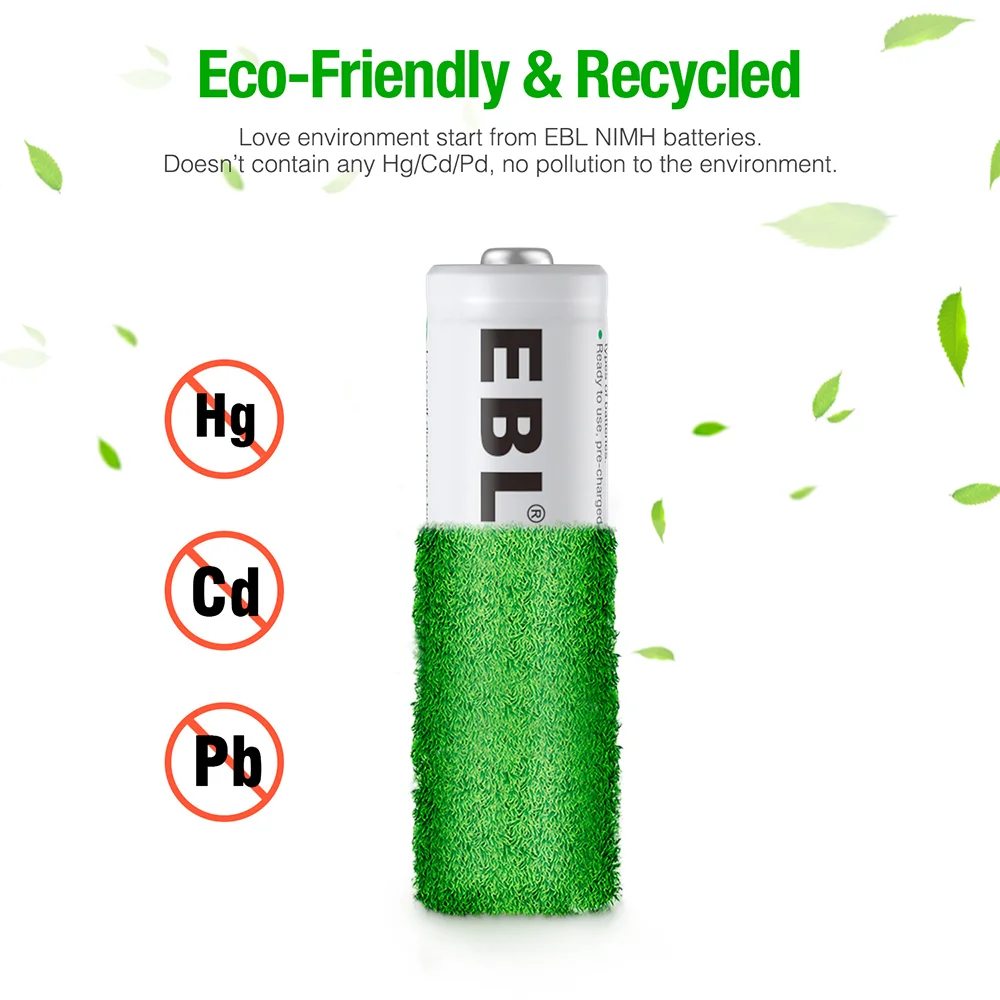 Imagem 5 de 5 do produto Pilhas Recarregáveis Ebl Aa 2300mah Ni-mh 4 Unidades