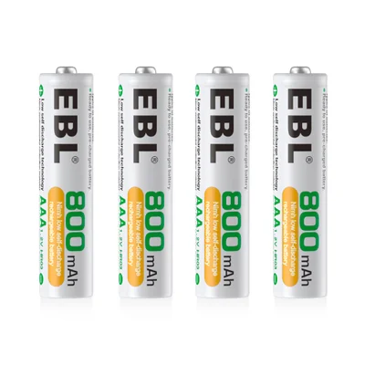 Pilhas Aaa Recarregáveis Ebl 800mah Ni-mh 4 Peças