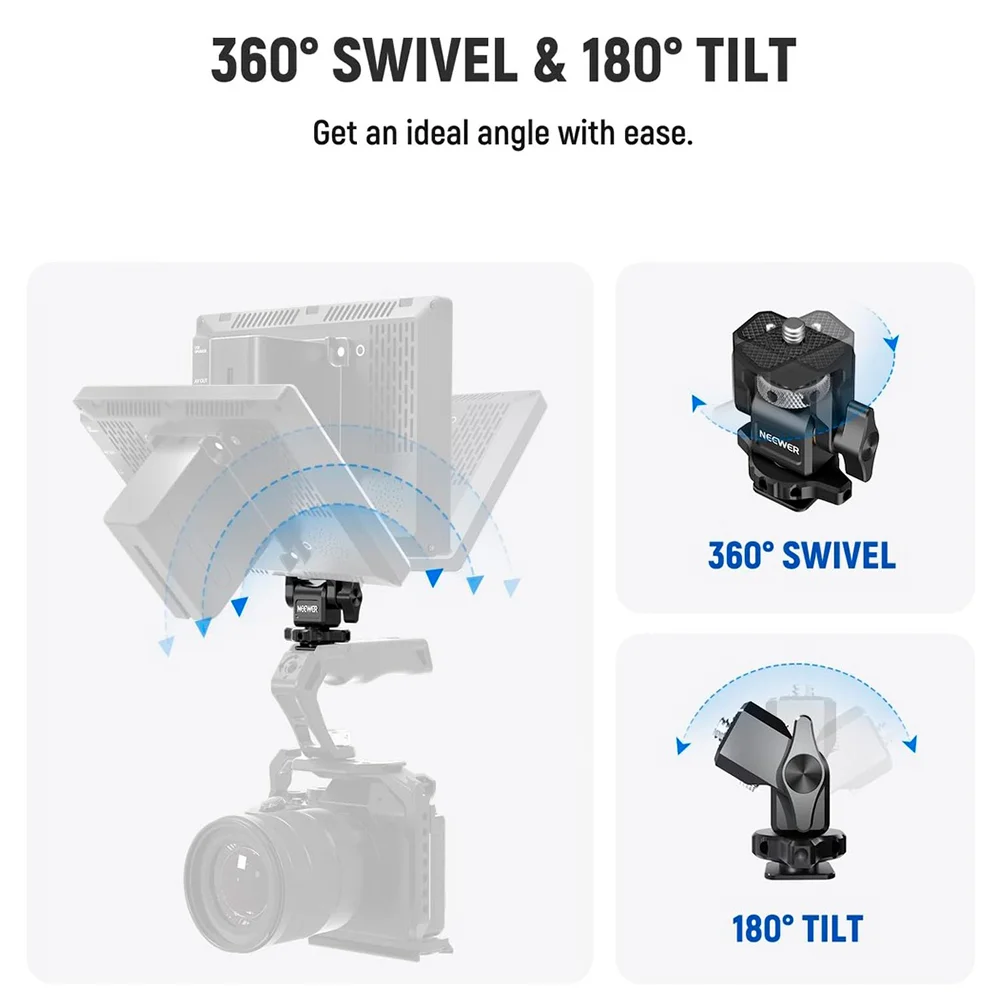 Imagem 5 de 5 do produto Neewer Suporte Monitor Câmera Sapata Fria Ajustável 1/4