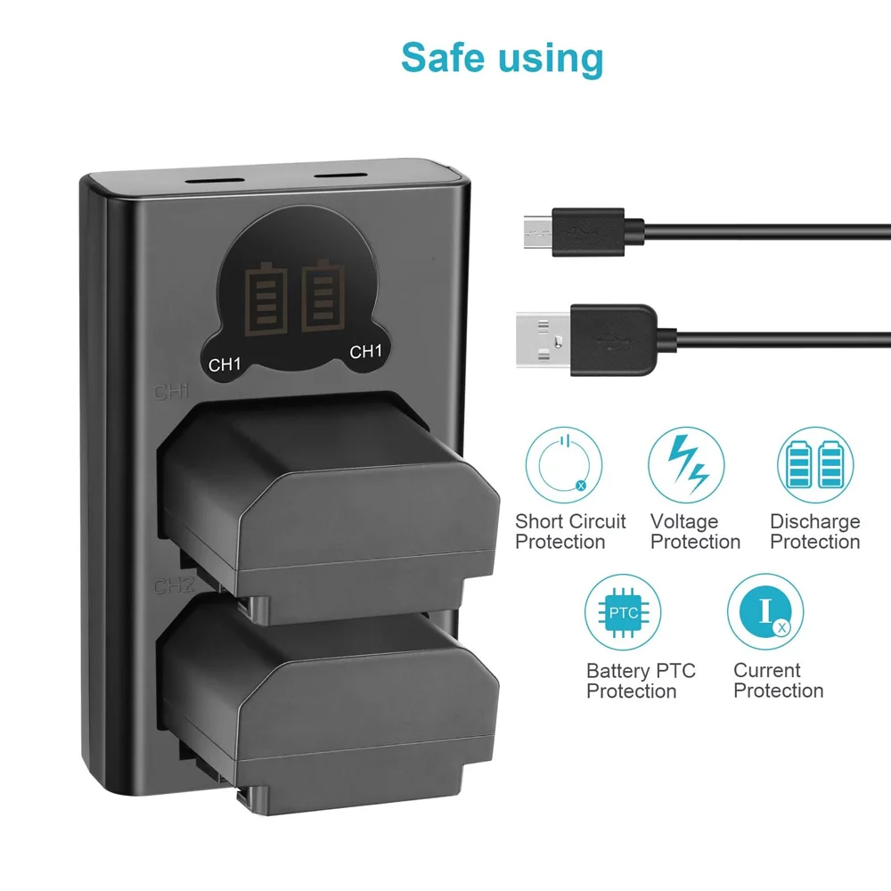 Imagem 4 de 5 do produto Neewer Np-fz100 Bateria Carregador 2280mah Lcd Câmera
