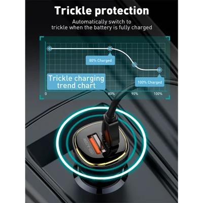 Carregador Veicular Ldnio C103l Turbo 60w Usb A/c Rápido — foto 5