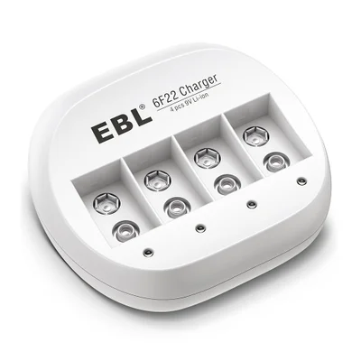 Carregador Bateria 9v Ebl Li-ion 4 Slots Ln-6414 Rápido