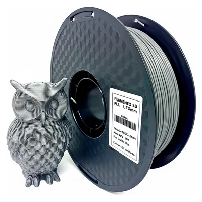 Filamento De Impressora 3d Pla Prata 1.75mm 1kg Cor Brilhante Textura Macia Masterprint Filamento 3d