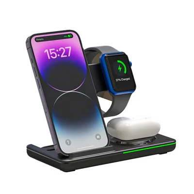 Carregador Sem Fio Life Z29 3in1 Dobrável 15w Magnético