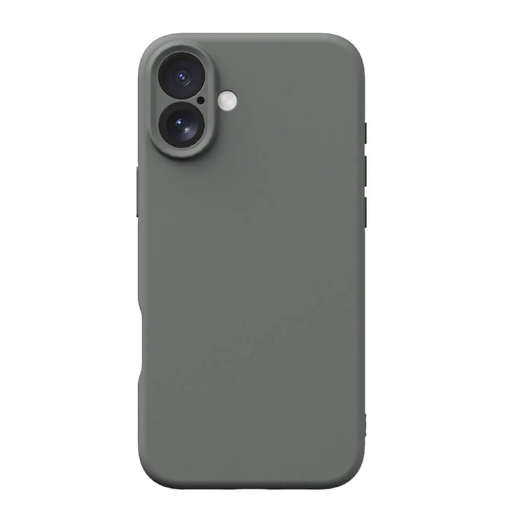 Imagem 1 de 5 do produto Capa Capinha Protetora de Silicone com Interior em Microfibra Compatível com Magsafe para o iPhone 16 - Cor: Cinza