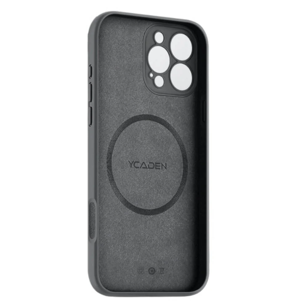 Imagem 2 de 5 do produto Capa Capinha Protetora de Silicone com Interior em Microfibra Compatível com Magsafe para o iPhone 16 - Cor: Cinza