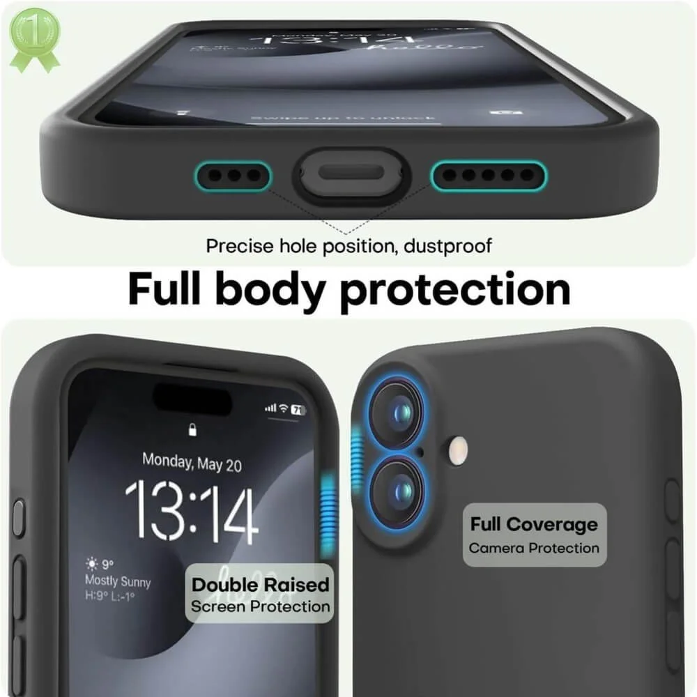 Imagem 5 de 5 do produto Capa Capinha Protetora de Silicone com Interior em Microfibra Compatível com Magsafe para o iPhone 16 - Cor: Cinza