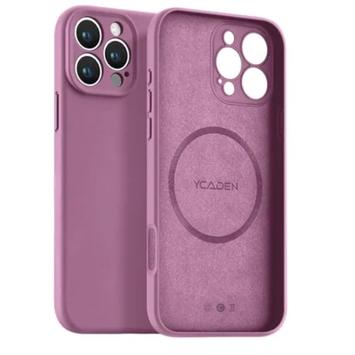 Capa Capinha Protetora de Silicone com Interior em Microfibra Compatível com Magsafe para o iPhone 16 Pro Max - Cor: Violeta