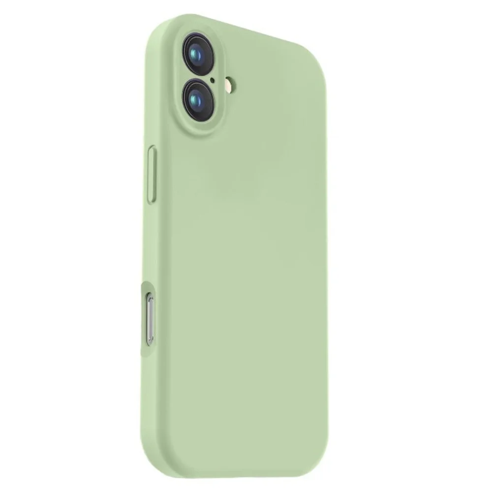 Imagem 4 de 5 do produto Capa Capinha Protetora de Silicone com Interior em Microfibra Compatível com Magsafe para o iPhone 16 - Cor: Verde