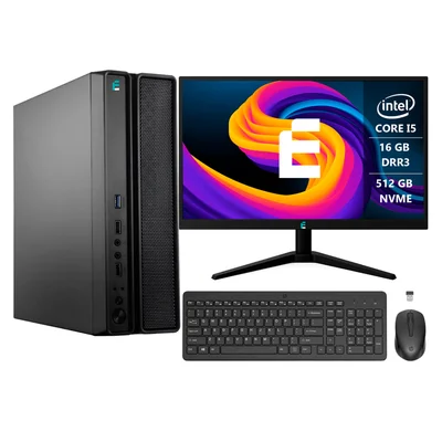 Computador Completo eFacini Prime Intel Core i5 16GB Wi-Fi e Bluetooth Windows 11 Pro SSD 512GB