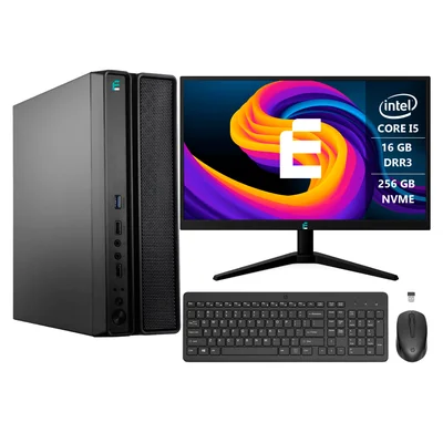 Computador Completo eFacini Prime Intel Core i5 16GB Wi-Fi e Bluetooth  Windows 11 Pro SSD 256GB