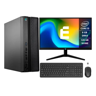 Computador Completo eFacini Prime Intel Core i5 8GB Wi-Fi e Bluetooth Windows 11 Pro SSD 128GB
