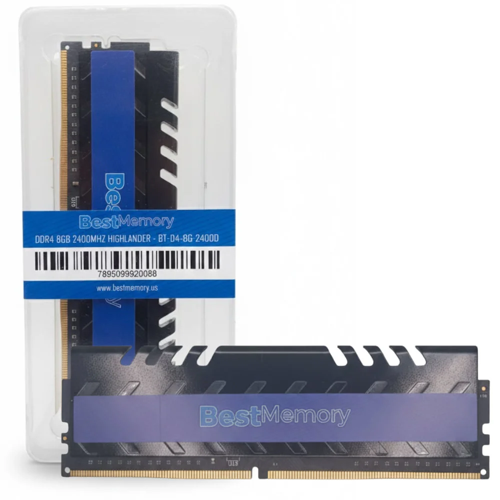 Memória Ram Gamer Desktop 8GB Ddr4 2400mhz, Highlander, Bt-d4-8g-2400, Best Memory