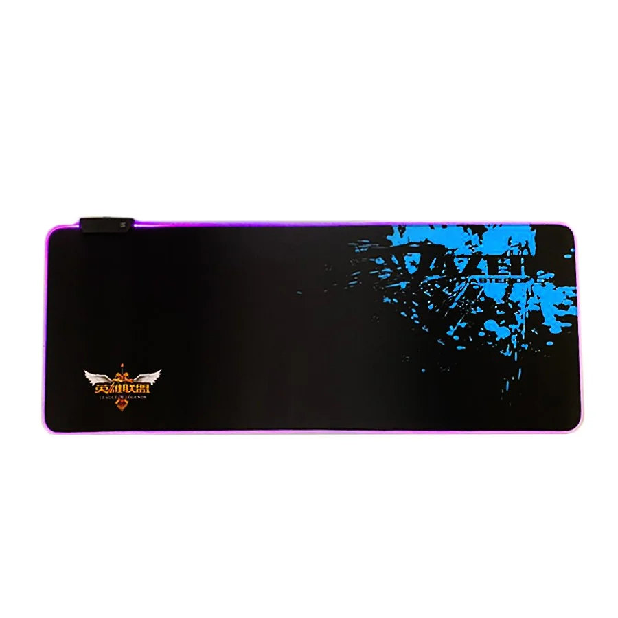 Imagem 4 de 5 do produto Mouse Pad Gamer Usb Em LED 79 X 30 Cm Desenho Lol