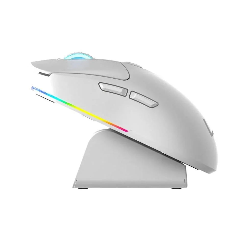 Imagem 5 de 5 do produto Mouse Warrior Magnus 10000dpi Tri Mode Com Base Carregadora Branco Mo422