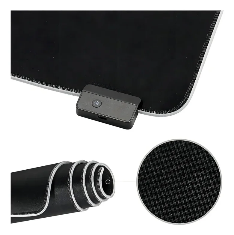 Imagem 4 de 5 do produto Mousepad Gamer RGB Grande 80x30cm | LED | Antiderrapante | Setup Gamer