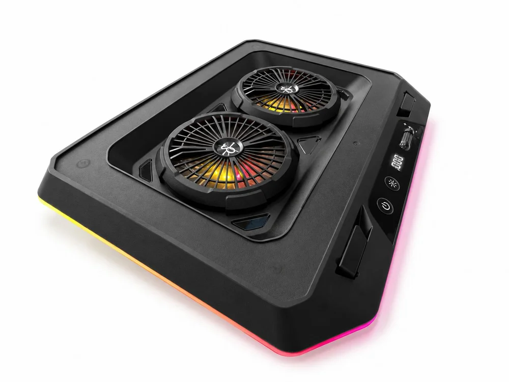 Imagem 5 de 5 do produto Base Gamer para Notenook RGB com 2 Coolers | Refrigeração Ajustável | Suporte Gamer GG