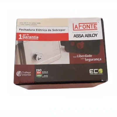 Fechadura Elétrica Sem Botão Erl 200 Preta - La Fonte — foto 3