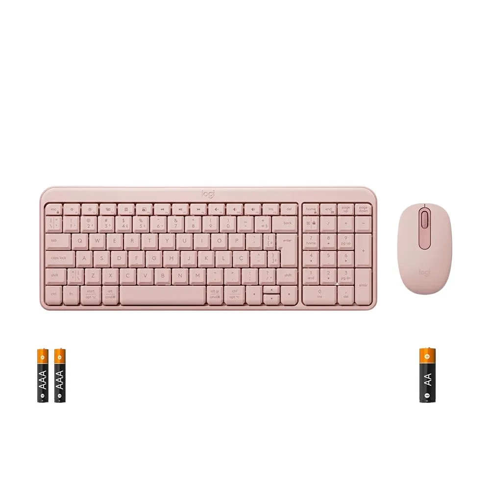Imagem 3 de 5 do produto Kit Teclado E Mouse Bluetooth Mk250 Design Compacto Logitech Rose 920-013517