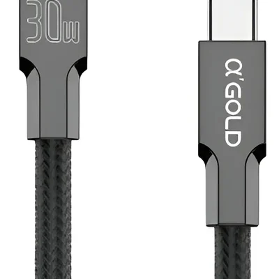 Cabo Turbo 180° Usb-c Para Iphone Lightning 30w A' Gold Cb90
