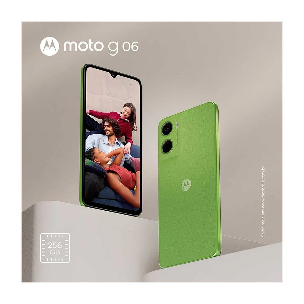 Smartphone Motorola Moto G06 256gb - Verde, 12gb (4gb Ram +8GB Ram Boost), Câmera 50mp E Tela 6,9” Smartphone Motorola Moto G06 256gb - Verde, 12gb (4gb Ram +8GB Ram Boost), Câmera 50mp E Tela 6,9”